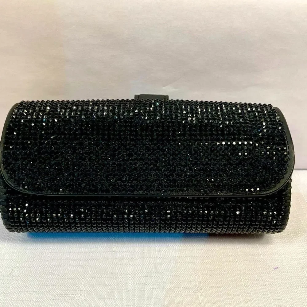 BLACK JEWLED SUNGLASSES/GLASSES CASE